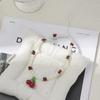 Elegante Cordino per Telefono con Perle di Ciliegio per Donna - Catena Perline Carina Anti-Perdita con Tocco di Lusso