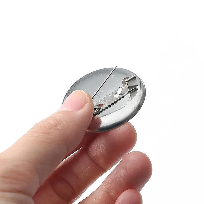 50pcs 15mm/20mm/30mm Silver Brooch Clasps Pin Disk Base Disc Blank Flat Trays for DIY Jewelry Craft Making Accessories