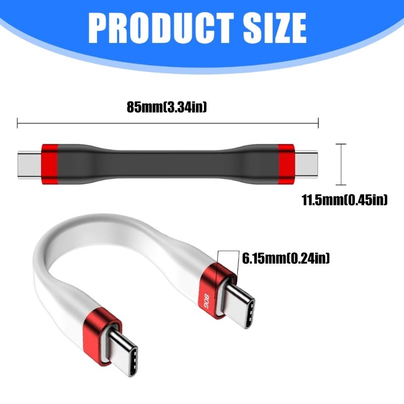 Schnelles USB4 Typ-C-Kabel 240W Power Delivery 5 Kompatibel Mehrere Geräte Laden Datensynchronisationen