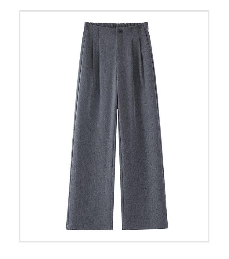 Stylish Women's High-Waisted Stretchy Straight-Leg Pants - Slimming, Loose Fit, Versatile Wide-Leg for Spring/Winter 2026.