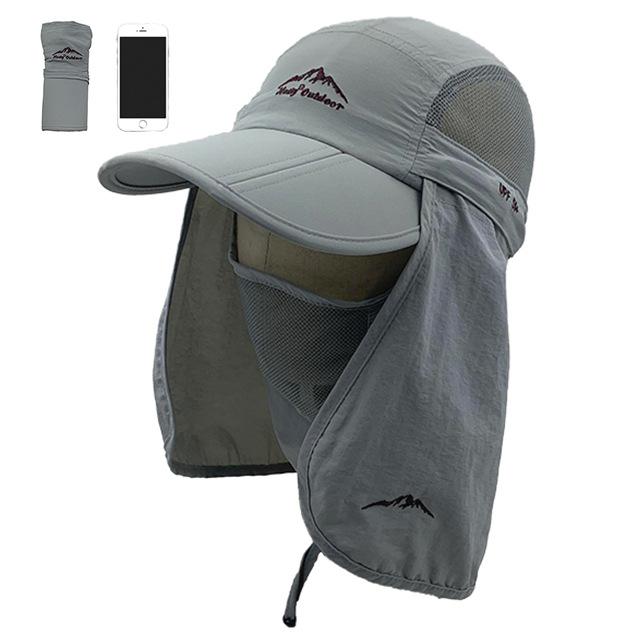 Foldable Quick Drying Waterproof 360 Visor Hat UV Protection Baseball Cap Men Shawl Sun Hats Women Dual Use Fishing Hiking Cap