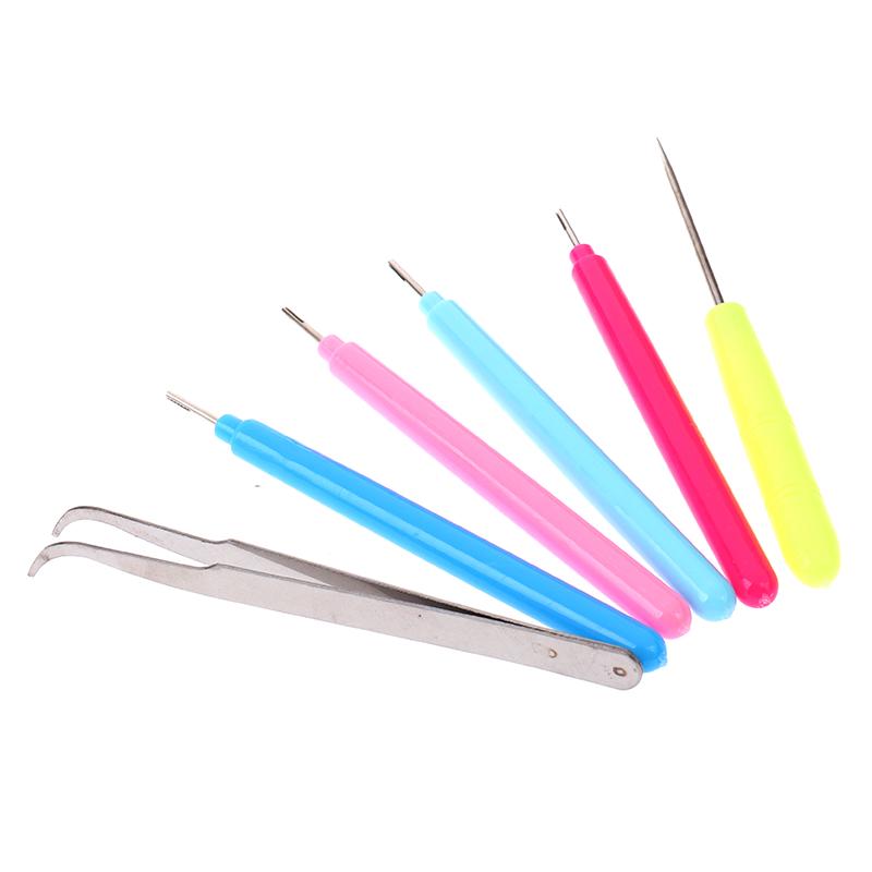 6Pcs Paper Diy Set Quilling Paper Tools Tweezer Needle Pins Slotted Pen Tool Kit