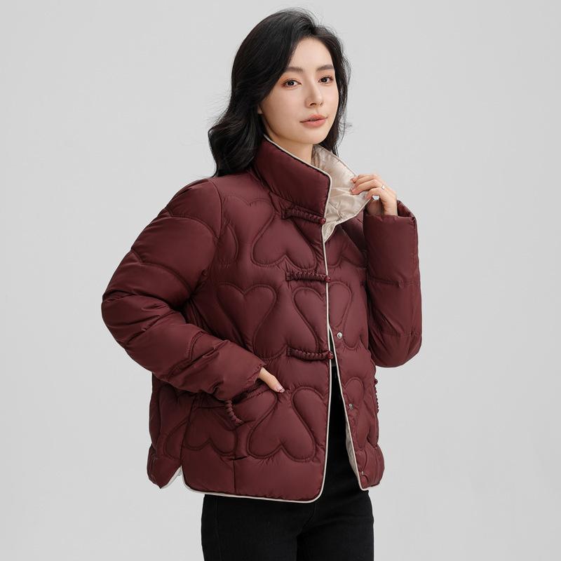 

Light down cotton-padded clothes, winter new small cotton-padded clothes, buckle jackets, women s cotton-padded jackets XXL