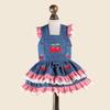 Denim Princess Female Pet Dress Harness Vest Dog And Cat Autumn Costume Outfit XS XL Puppy Animal Small Breeds One Piece Apparel