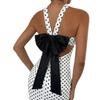 New TikTok hot-selling polka dot slim-fitting bow strap dress