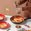 2pcs/pack Wooden Salt And Pepper Grinder Set Solid Acacia Wood Crafted Adjustable Coarseness Manual Grinder with Mill Tray