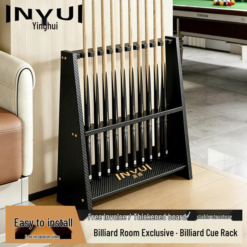 INVUI Floor-Standing 10-Hole Billiard Cue Rack