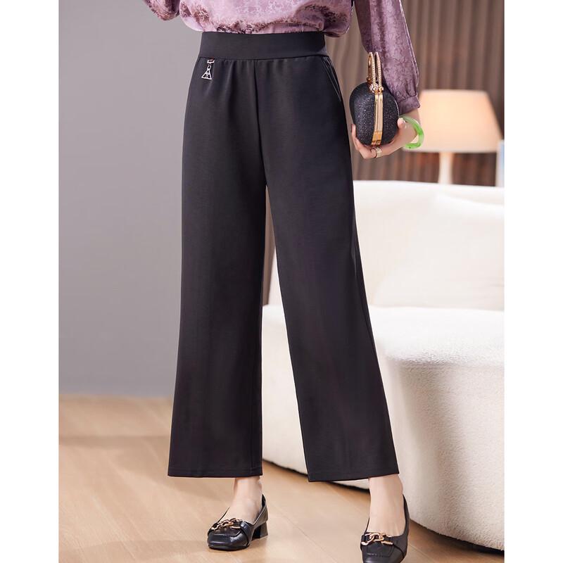 SIFONE Women s Elastic Waist Stretchy Straight Leg Trousers XL