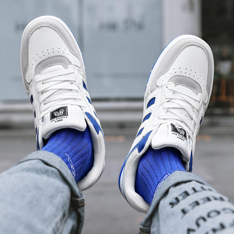 Fashion board shoes new fashion pair fashion shoes four seasons students casual leather non-slip wear-resistant sports shoes