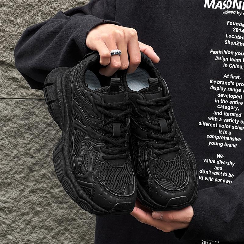 

Новые модные мужские туфли Four Seasons Low Top, удобные дышащие повседневные кроссовки 44 чёрный