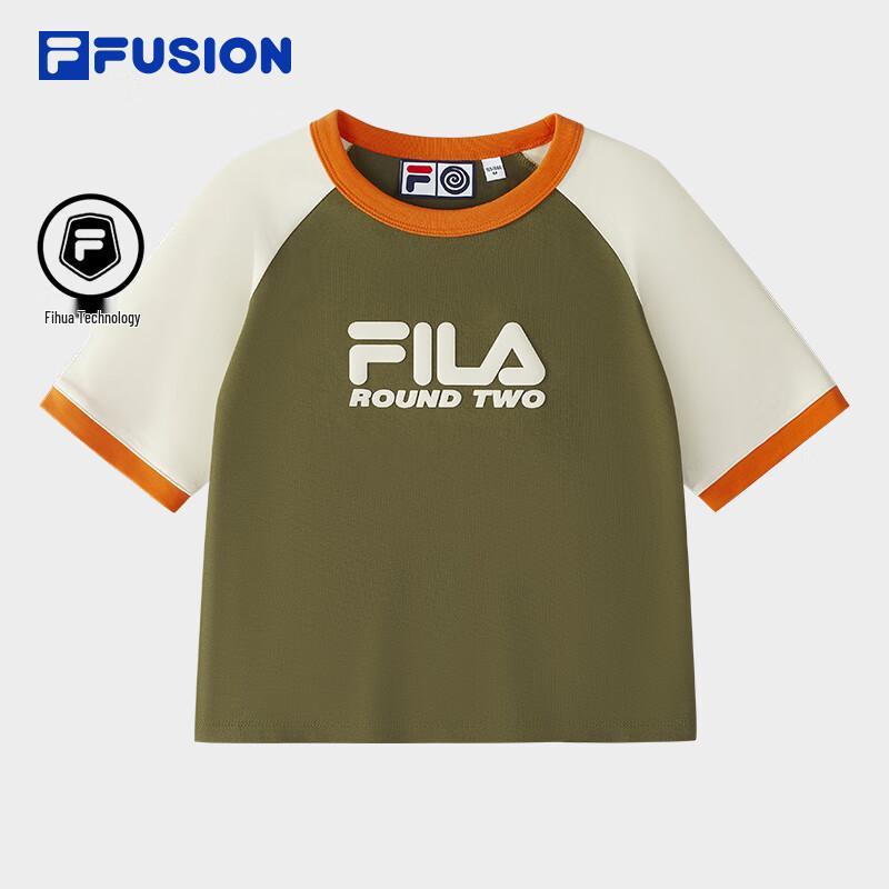 FILA FUSION Women s Color-Block Cotton T-Shirt M