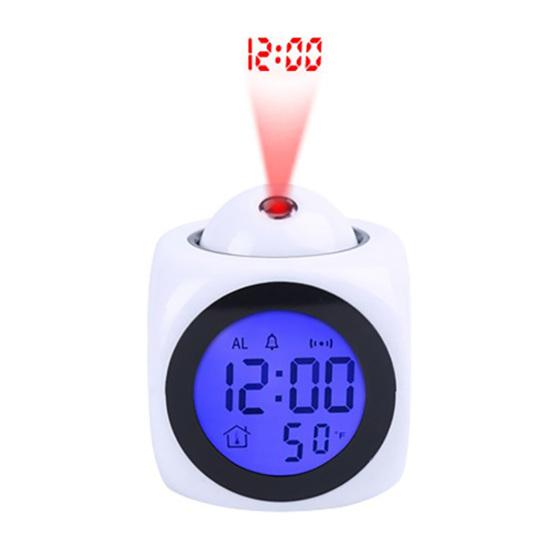 Projection Alarm Clock Digital Display Temperature Display Snooze Function USB/Battery