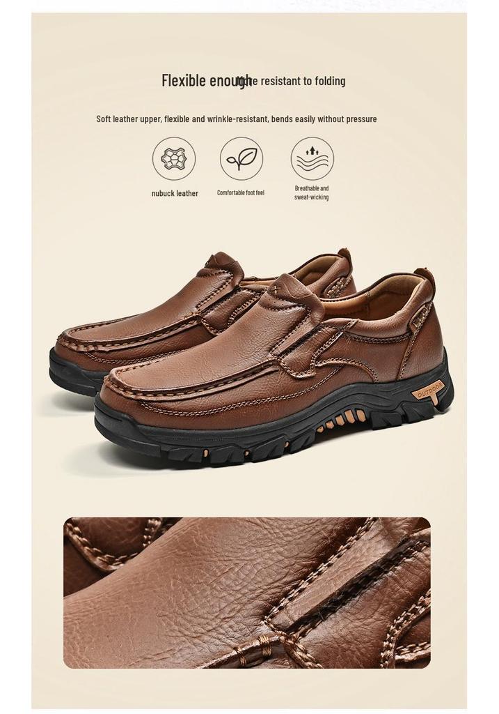 Men's Slip-On Loafers: New Spring Leather Hiking Shoes Collection