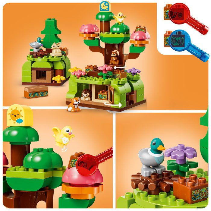 LEGO DUPLO 10480 Découverte de la Forêt avec des Animaux Sauvages - Jeu Éducatif dès 3 ans