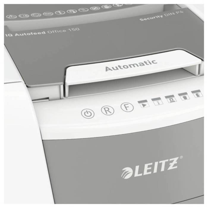 Destructeur de documents Leitz IQ Autofeed Office 150 P4 150 feuille(s) destruction par particules 4 x 30 mm P-4 44 l D