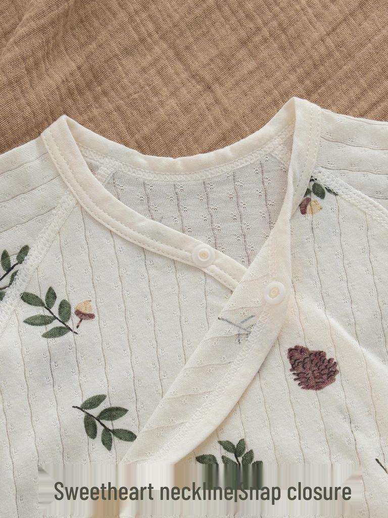 Summer Newborn Romper: 100% Cotton, Lightweight, No-Bone Suit for Small Babies