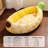 Banana Ice Silk Cooling Cat Bed with Dual-Sided Mat Non-Slip Comfortable Breathable Pet Sofa for Small Dogs Summer Pet Cushion