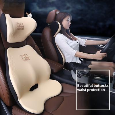 Tetiera auto de calitate Suport pentru gât Scaun Protecție respirabilă Pernă lombară Auto Memory Bumbac Pernă de protecție pentru gâtul mașinii
