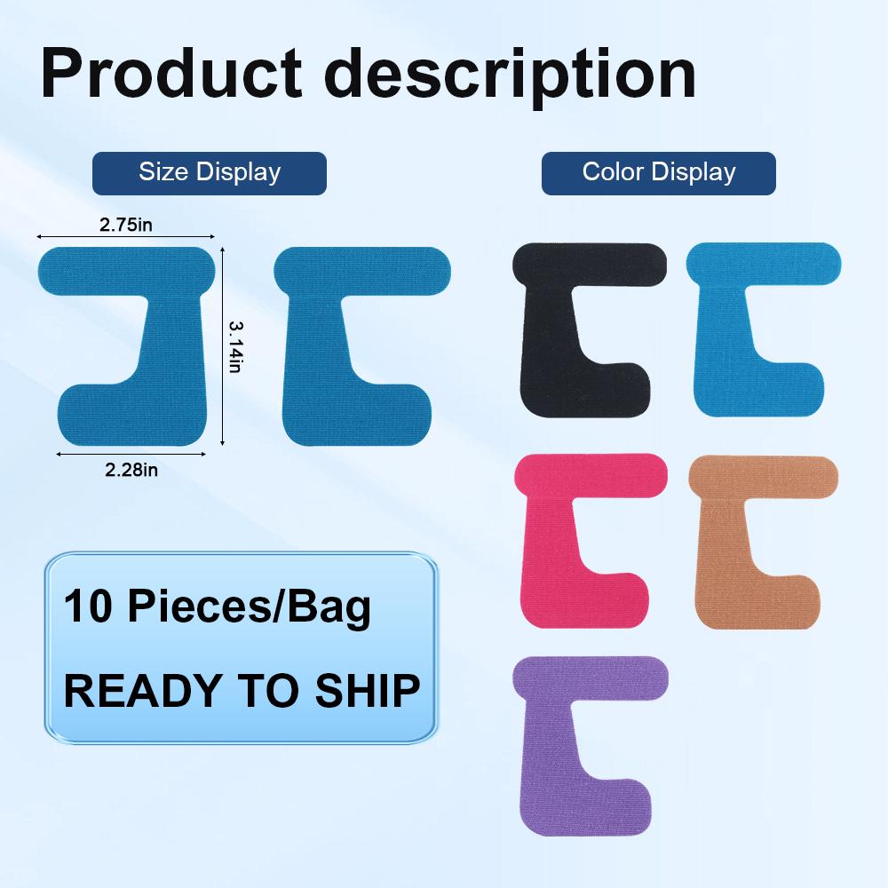 10Pcs/Bag Ultra-thin Self-adhesive Thumb Muscle Tape Elastic Fabric Finger Patch Sports Protection Thumb Support