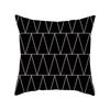 Simple Style Home Decoration Abstract Geometric Grid Black and White Lines Light Luxury Sofa Waist Support Pillow Cover Cushion