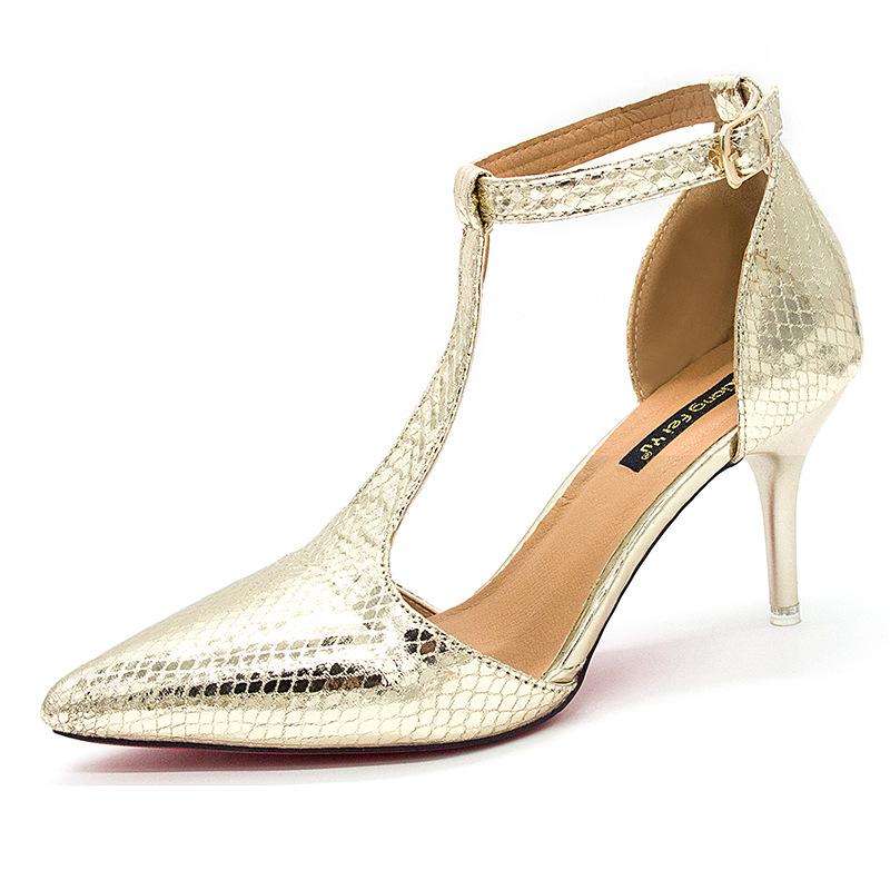 Fashion New Pointed Toe Fetish Luxury Designer Woman Extreme High Heels Ladies Sexy Gold Silver Wedding Slingbacks Pumps Glitter Heels D