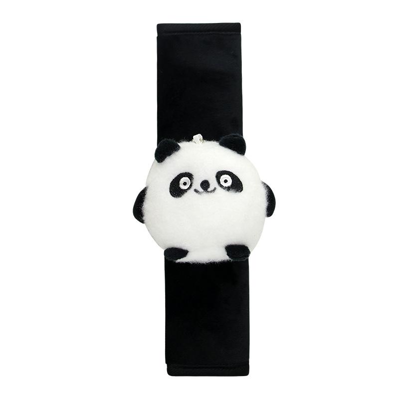 Automobile Safety Belt Decoration Cartoon Panda Safety Belt Shoulder Pad Plush Automobile Seat Belt Accessories Car Decorations