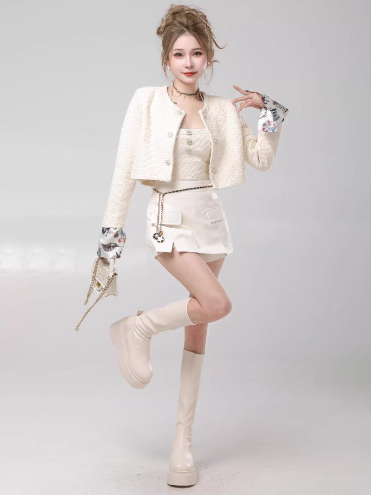 PU Leather Mini Shorts Skirts Women Sexy Hot All-match Autumn Winter Hip High Waist A-line Ins Nightclub Streetwear Female