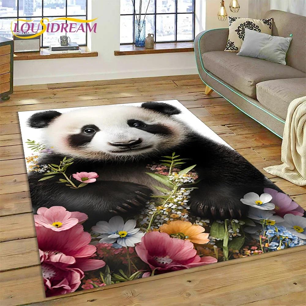 Cartoon-süßer Panda-Traumtier-3D-Teppich für Schlafzimmer, Wohnzimmer, Heimsofa-Dekoration, Kinderspiel, große Dekor-Bodenmatte