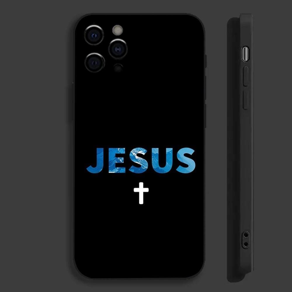 Verse of The Christian Bible Jesus Phone Case For Apple iPhone 15,14,13,12,11,Pro,X,XS,Max,XR,Plus,Mini Soft Black Cover