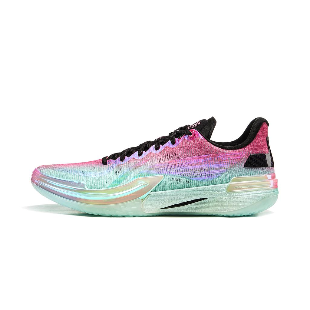 New LINING Gamma Basketball Shoes Men's Low top Pink/Green ABAV035-24