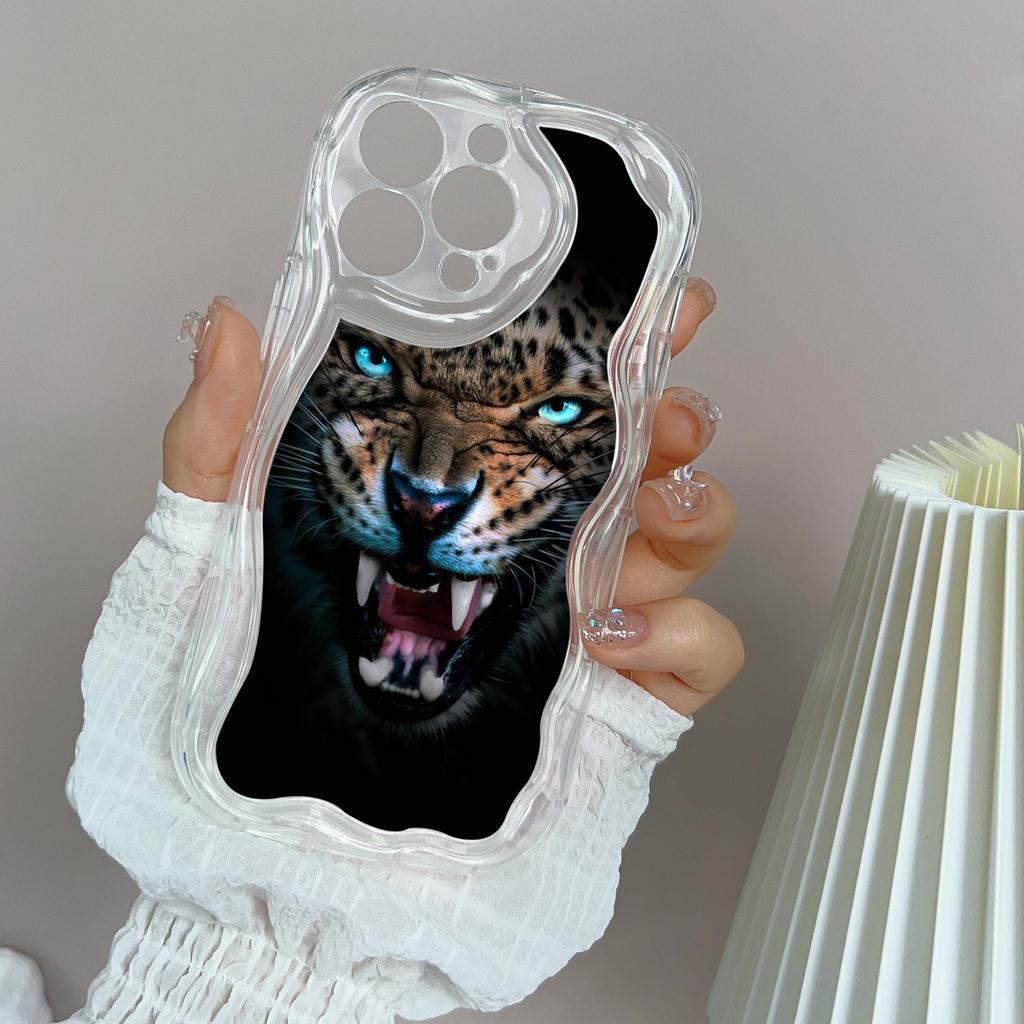 N96 Tiger Eyes Design Soft Wavy Phone Cases for Samsung A54 A34 A13 A14 S23 S24 Ultra Xiaomi Redmi Note 13 12C Realme Infinix Protective Bumper Cover