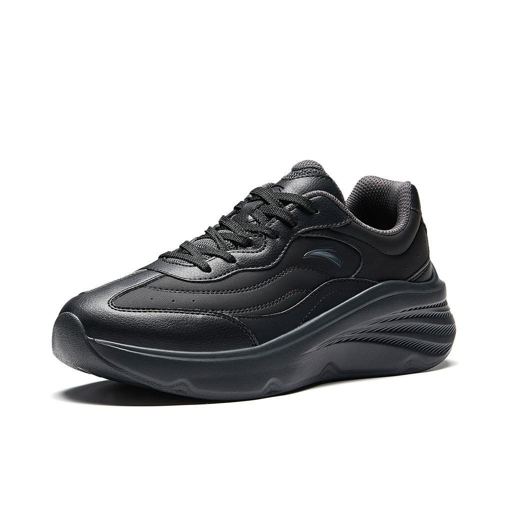 Anta Wave Fashion Thick Sole Height Increasing Water Resistant Soft Bottom Low Top Casual Shoes Women Casual Shoes Basic-Black 922548887-4