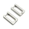 Surgical 316L Stainless Steel Heart Square Rectangular Geometric Stud Earrings For Women Men Boys and Girls Body Piercing Huggie