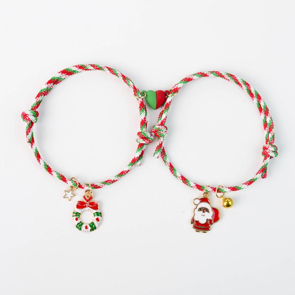 "Hot-Selling Christmas Love Magnet Couple Bracelet – Perfect Gift for Girlfriends"