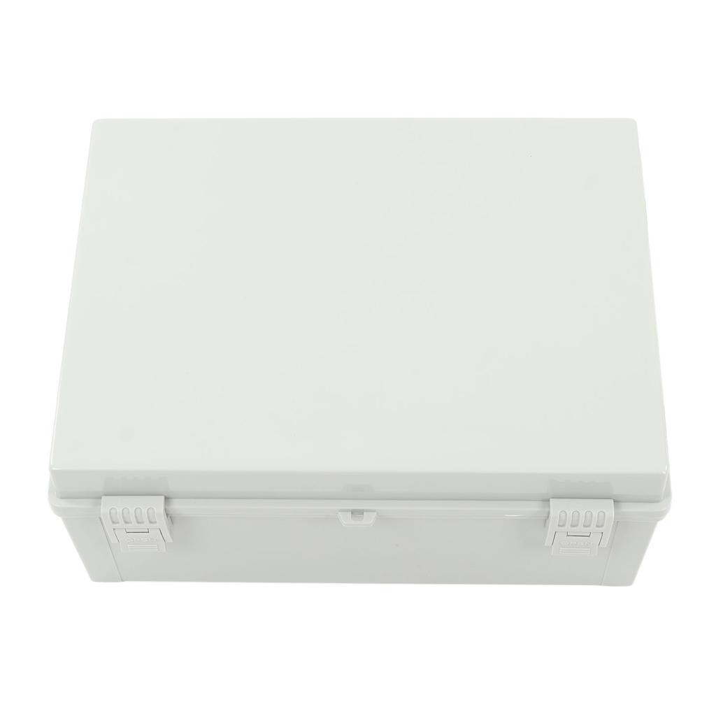 Outdoor Waterproof Junction Box ABS Grey 15.7 X 11.8 X 6.7in Hinge Cover Insulated Electrical Box for Garden