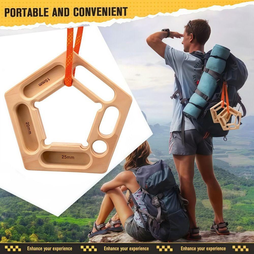 Wooden Pull-Up Board Lightweight Hanging Climbing Board For Arm Training