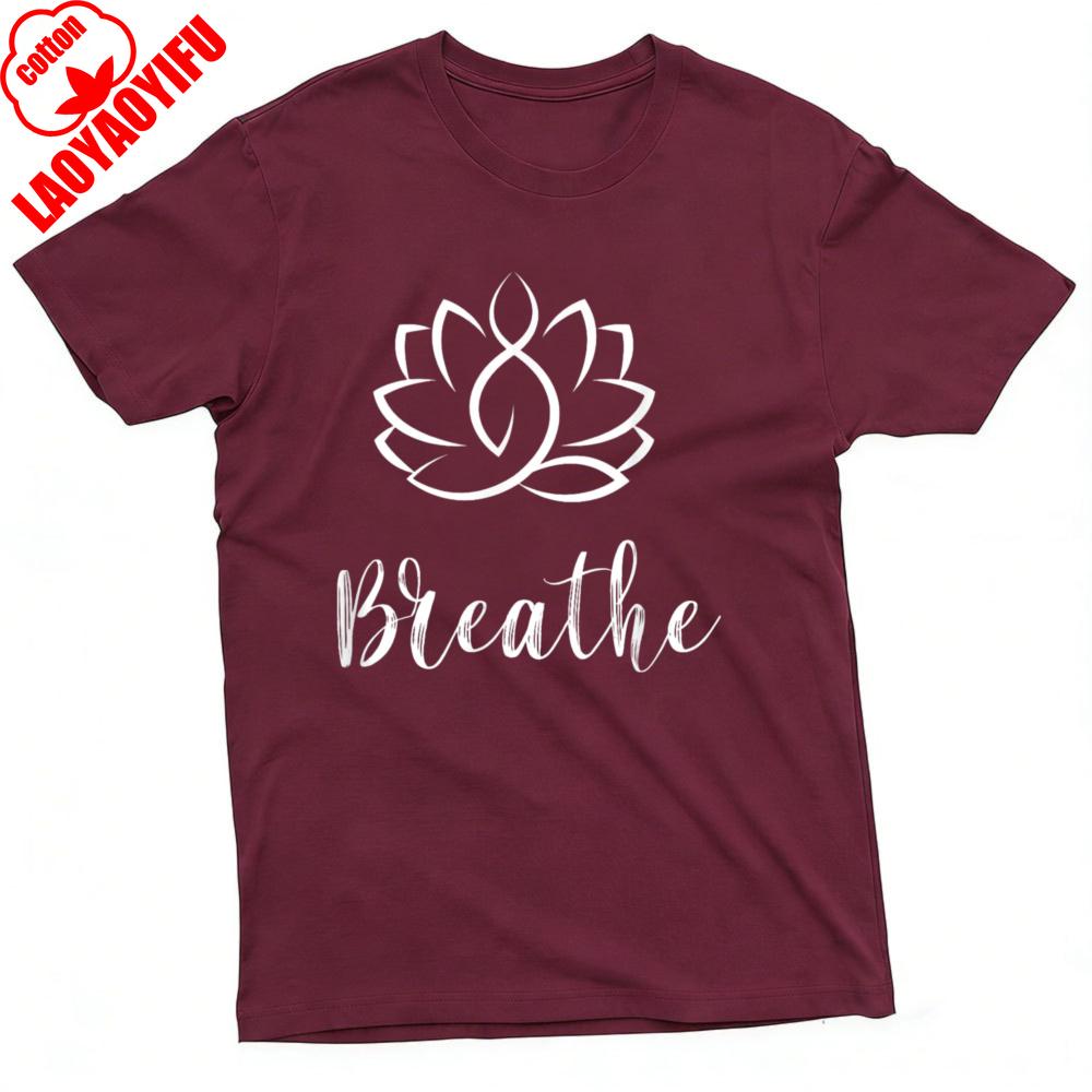Lotus Flower Breathe Summer Men TShirt Yoga Style Casual Wear for Relaxation and Meditation Ideal Gift for Him Clothes