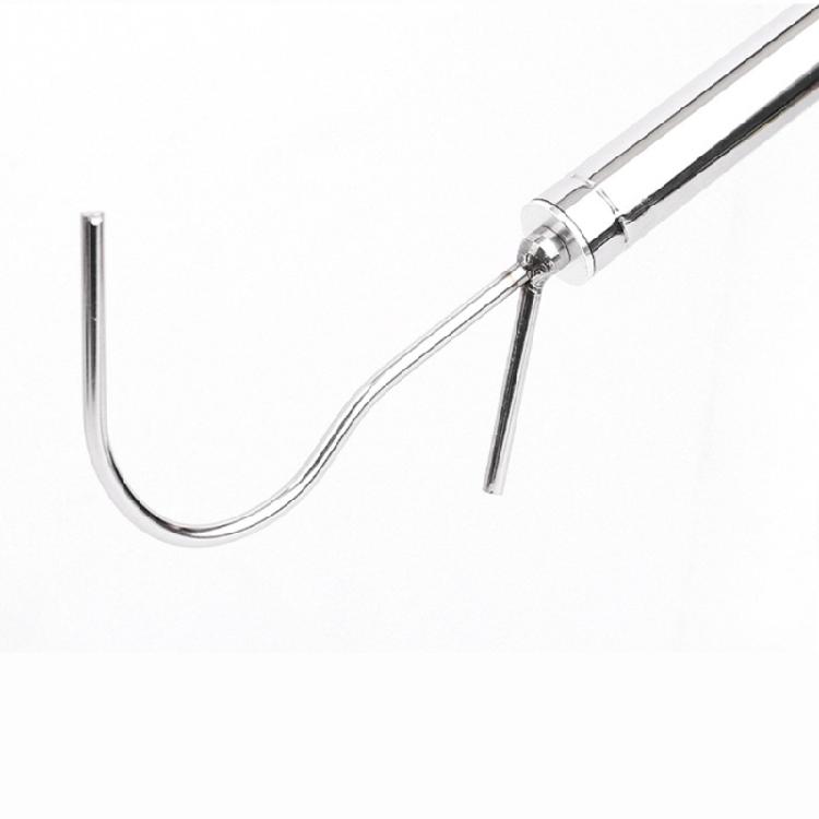 Flexible Swimming Pool Hook Device For Collecting Cleaners And Debris Constructed Of Durable Metal