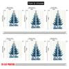 2pcs,2D Plane Printing Curtains Roller Blinds Blue Christmas Tree Gifts (3) Polyester Fabric (without Rod) Decorations Outdoor