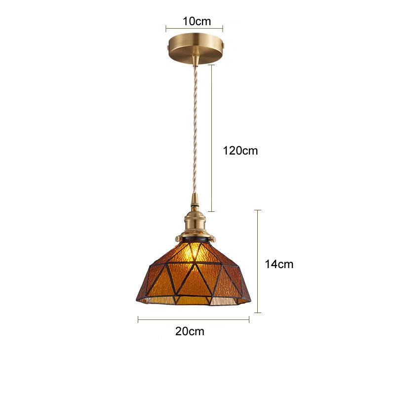 Japanische Wohndekoration Glas Pendelleuchte Vintage Messing Rustikale Led Deckenleuchten Für Schlafzimmer Esstisch Kronleuchter