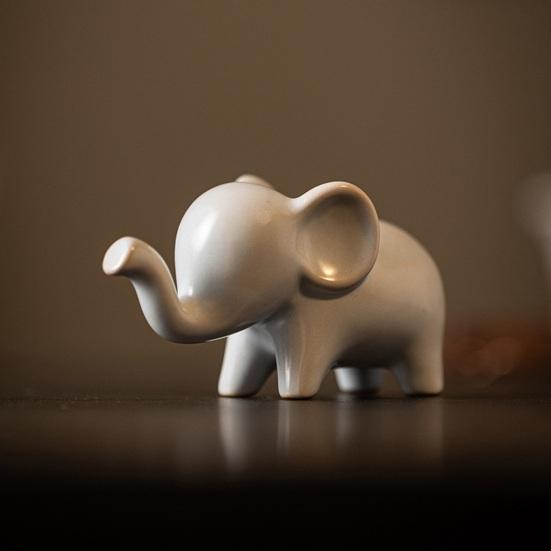 Keramik Elefant Schreibtischornament Bunte Kleine Elefantenstatue Glückselefant Figur Haus Büro Wohnzimmer Dekoration