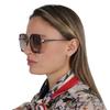 Guess Factory Brown Gradient Butterfly Ladies Sunglasses Gf0418 52f 58