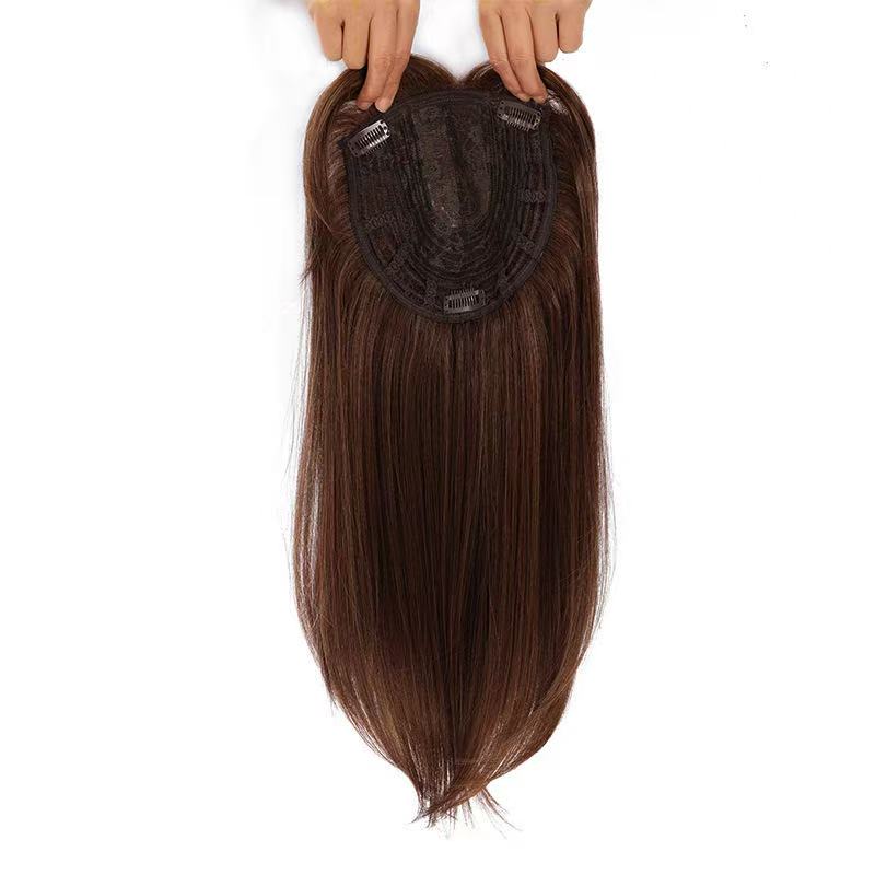 2025 New Style Women Hair Extensions Breathable Invisible Mono Toupee With Clip Synthetic Hair Toppers for Women
