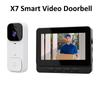 Smart Door Bell 2.4G WiFi Video Doorbell Video Intercom 4.3 Inch Home Security Intercom IR Night Vision Smart Eye Peephole X7