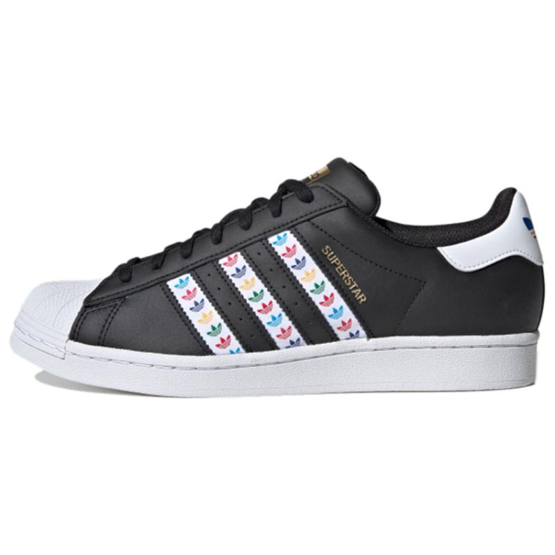 

Adidas Superstar Black Multi Color Trefoil Stripes Sneakers FZ0058 46