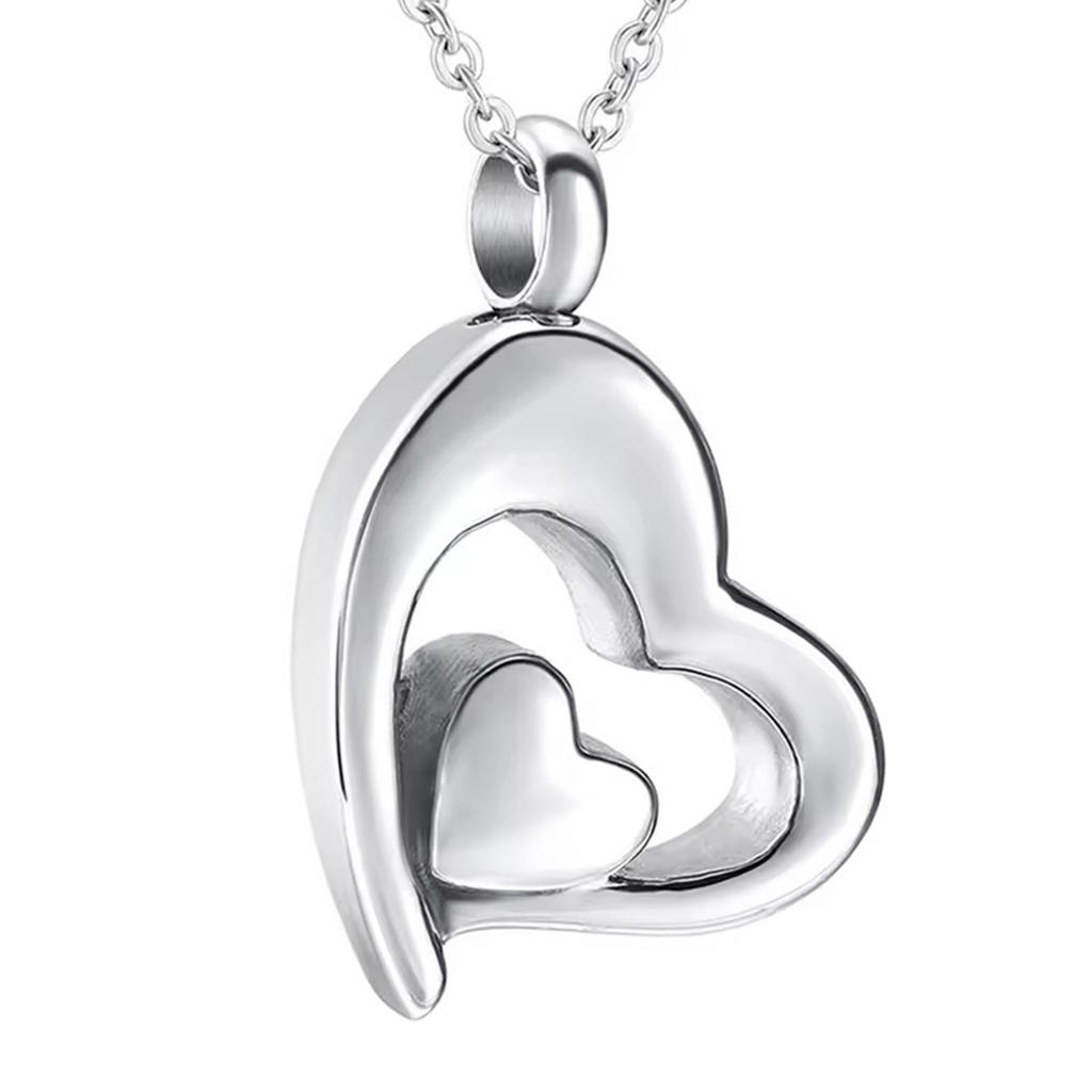 Heart Pendant Necklace for Ashes Heart Charm Necklace Wedding Necklace Bride Wedding Jewelry for Girl Birthday