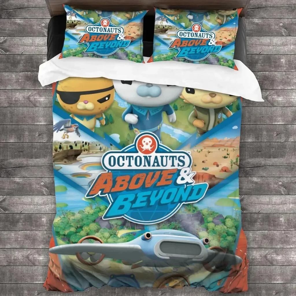 Anime Octonauts Bedding Set Boys Girls Twin Queen Size soft Duvet Cover Pillowcase Bed Kids Adult for Fashion Home bedroom