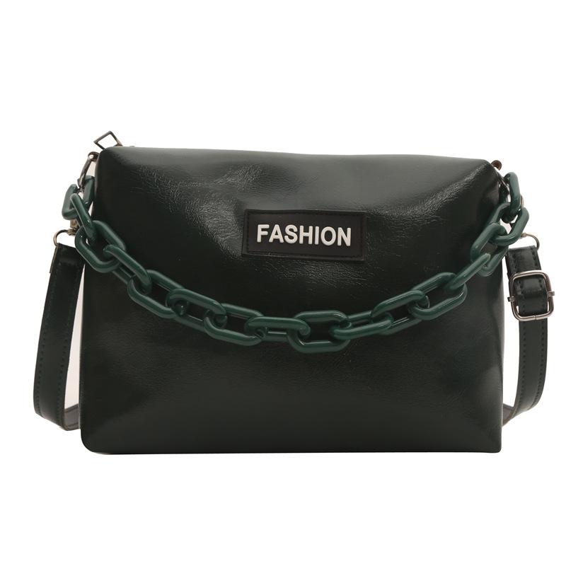 

Ретро модна м яка шкіряна сумка через плече, жіноча весна 2024 року, нова універсальна сумка-посланець, жіноча сумка-подушка зелений