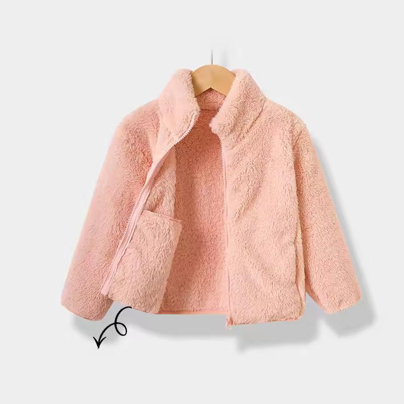 Children's Autumn Winter Padded Outerwear Boys Girls Fleece Coats Teenager Warm Clothing