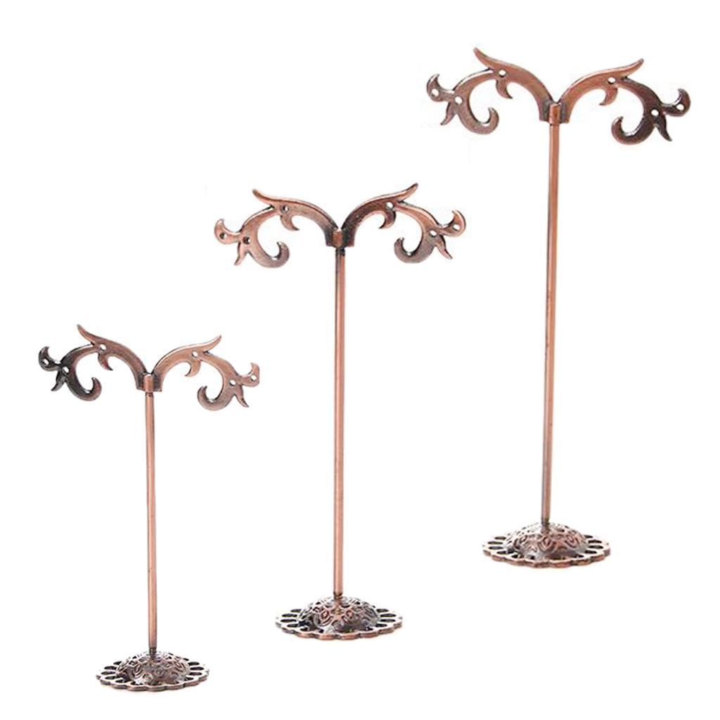3x Iron T Bar Earring Necklace Jewelry Display Stand Rack
